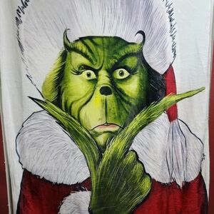 Festive Dr Seuss Grinch Holiday Throw Blanket - Super Soft Cozy NWT